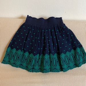Embroidered mini skirt